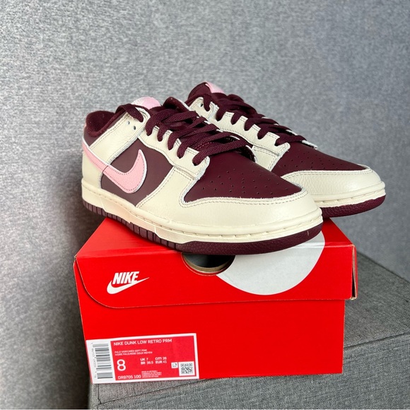 Nike Dunk Low, maroon/pink, M 8, W 9.5 - Picture 3 of 5